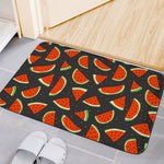 Black Cute Watermelon Pattern Print Indoor Door Mat