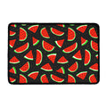 Black Cute Watermelon Pattern Print Kitchen Mat
