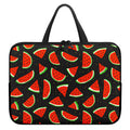 Black Cute Watermelon Pattern Print Laptop Sleeve With Handle
