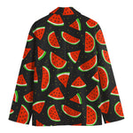 Black Cute Watermelon Pattern Print Men's Blazer