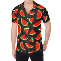 Black Cute Watermelon Pattern Print Men's Shirt