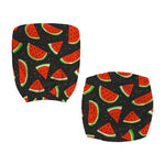 Black Cute Watermelon Pattern Print Office Chair Cover