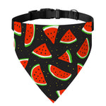 Black Cute Watermelon Pattern Print Over The Collar Dog Bandana