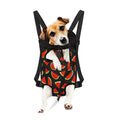 Black Cute Watermelon Pattern Print Pet Carrier Backpack