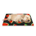 Black Cute Watermelon Pattern Print Pet Cooling Mat Cover