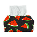 Black Cute Watermelon Pattern Print Rectangle Tissue Box Cover