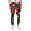 Black Cute Watermelon Pattern Print Joggers