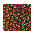 Black Cute Watermelon Pattern Print Silk Bandana