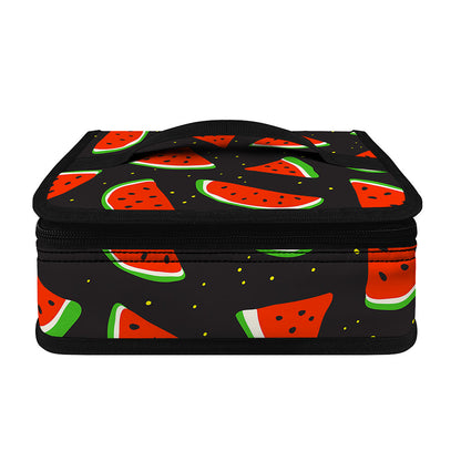 Black Cute Watermelon Pattern Print Small Lunch Bag