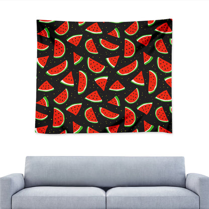 Black Cute Watermelon Pattern Print Tapestry