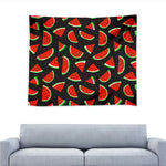 Black Cute Watermelon Pattern Print Tapestry