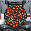 Black Cute Watermelon Pattern Print Tire Cover