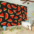 Black Cute Watermelon Pattern Print Wall Sticker