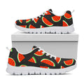 Black Cute Watermelon Pattern Print White Running Shoes