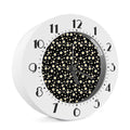 Black Daisy Floral Pattern Print Alarm Clock