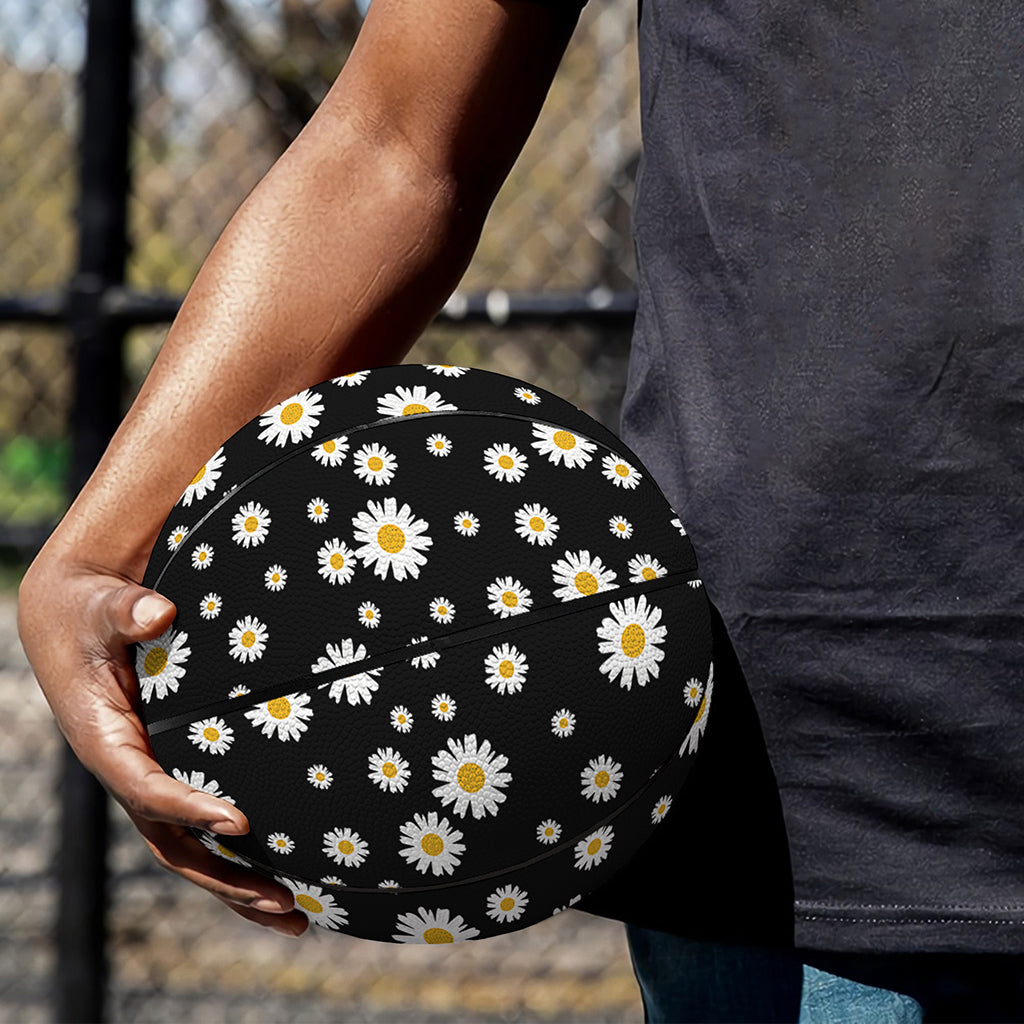 Black Daisy Floral Pattern Print Basketball