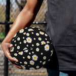 Black Daisy Floral Pattern Print Basketball