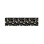 Black Daisy Floral Pattern Print Bed Runner