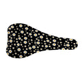 Black Daisy Floral Pattern Print Bicycle Seat Cover