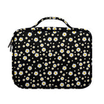 Black Daisy Floral Pattern Print Briefcase Bible Bag