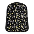 Black Daisy Floral Pattern Print Casual Backpack