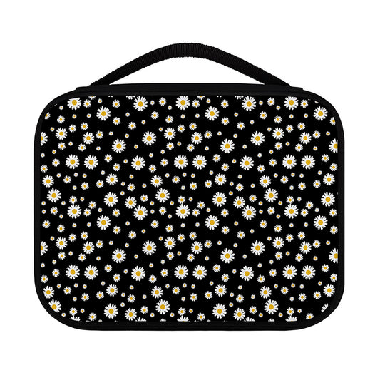 Black Daisy Floral Pattern Print Classic Bible Case