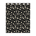 Black Daisy Floral Pattern Print Curtain