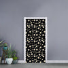 Black Daisy Floral Pattern Print Door Sticker