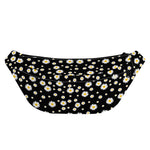 Black Daisy Floral Pattern Print Fanny Pack
