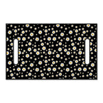 Black Daisy Floral Pattern Print Golf Cart Seat Cover