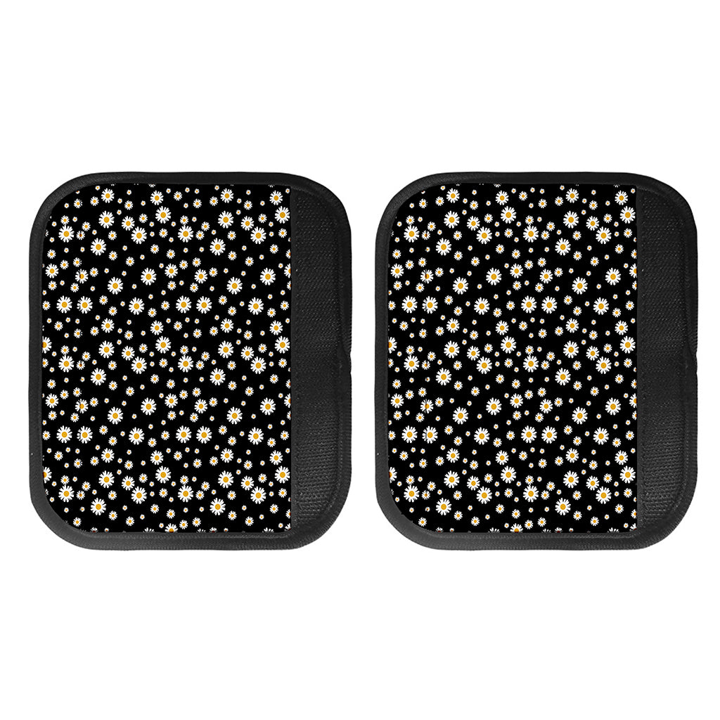 Black Daisy Floral Pattern Print Handle Covers