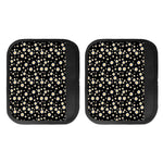 Black Daisy Floral Pattern Print Handle Covers