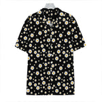 Black Daisy Floral Pattern Print Hawaiian Shirt