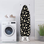 Black Daisy Floral Pattern Print Ironing Board Cover