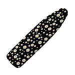 Black Daisy Floral Pattern Print Ironing Board Cover