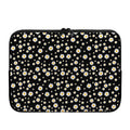 Black Daisy Floral Pattern Print Laptop Sleeve