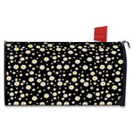 Black Daisy Floral Pattern Print Mailbox Cover