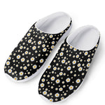 Black Daisy Floral Pattern Print Mesh Casual Shoes