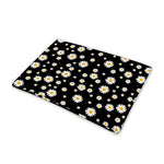Black Daisy Floral Pattern Print Pet Cooling Mat Cover