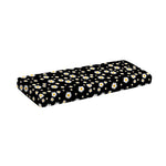 Black Daisy Floral Pattern Print Piano Keyboard Cover