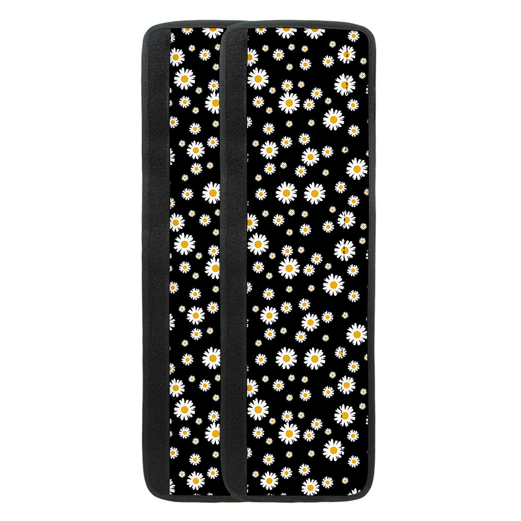 Black Daisy Floral Pattern Print Refrigerator Handle Covers