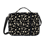Black Daisy Floral Pattern Print Shoulder Strap Bible Bag