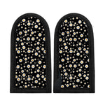 Black Daisy Floral Pattern Print Skillet Handle Cover