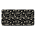 Black Daisy Floral Pattern Print Towel