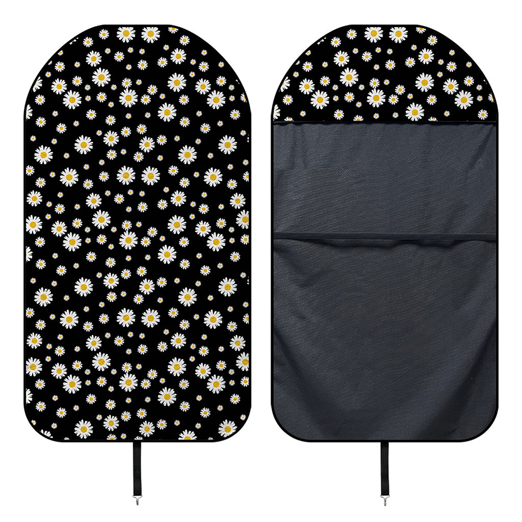 Black Daisy Floral Pattern Print Waterproof Car Seat Cover