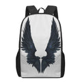 Black Demon Wings Print 17 Inch Backpack