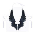 Black Demon Wings Print Adjustable Apron