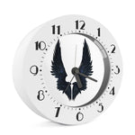 Black Demon Wings Print Alarm Clock