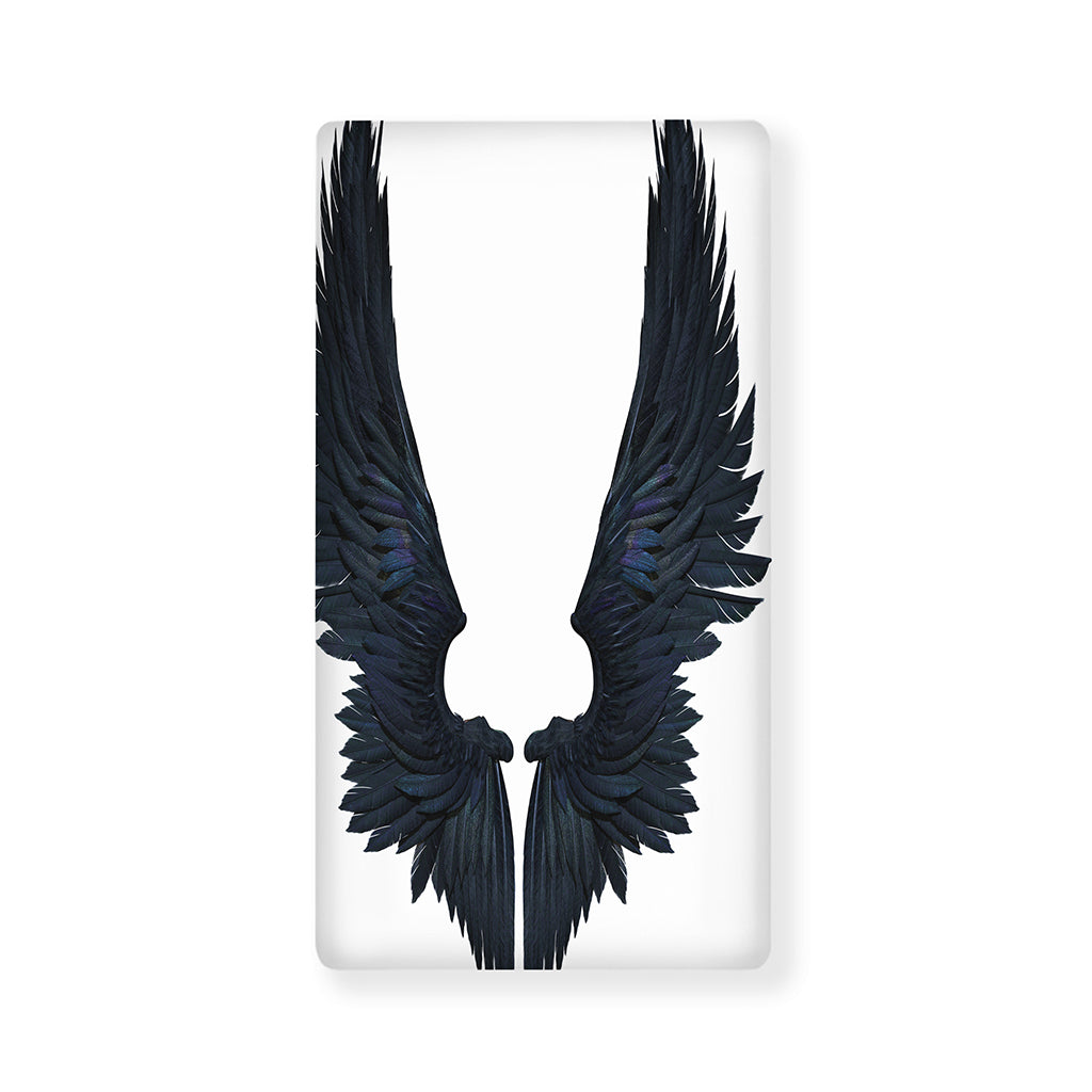 Black Demon Wings Print Baby Crib Sheet