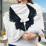Black Demon Wings Print Baby Seat Cover